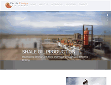 Tablet Screenshot of pacificenergydevelopment.com